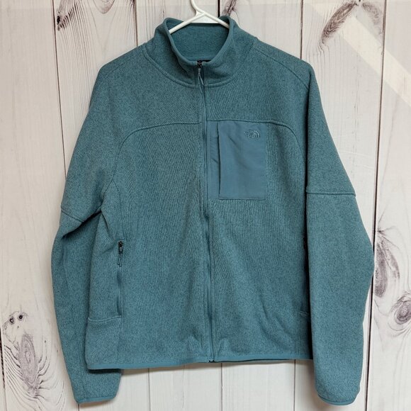 The North Face Women’s Front Range Fleece Jacket – Dusty Teal (Blue-Green) – L - Picture 1 of 11
